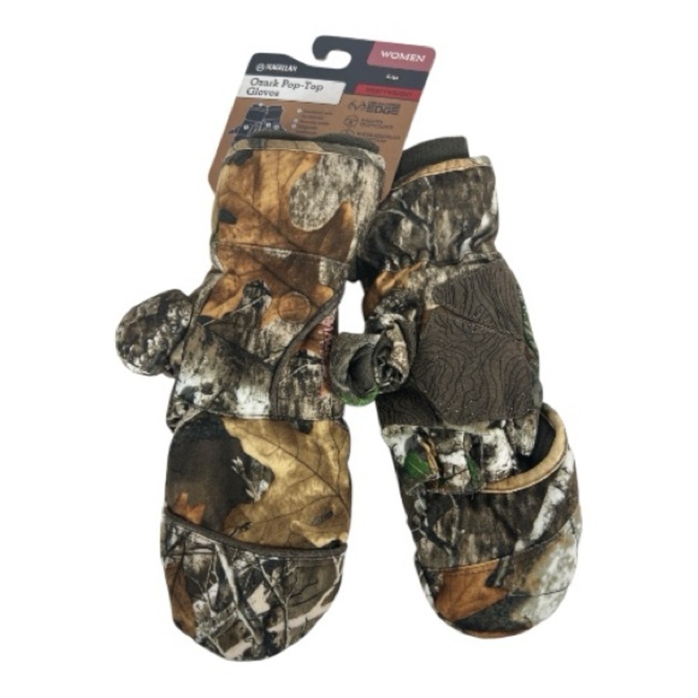 Magellan S/M Ozark Pop-Top Gloves Heavyweight Camo NWT Outdoors Campling
